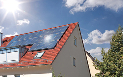 Design tipico della casa solare off-grid sistema